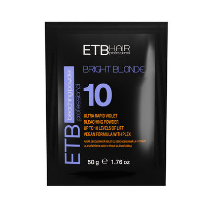 ETB Hair Bright Blonde Violet Plex 10 – Vegan Bleaching Powder, Mini (50 g)