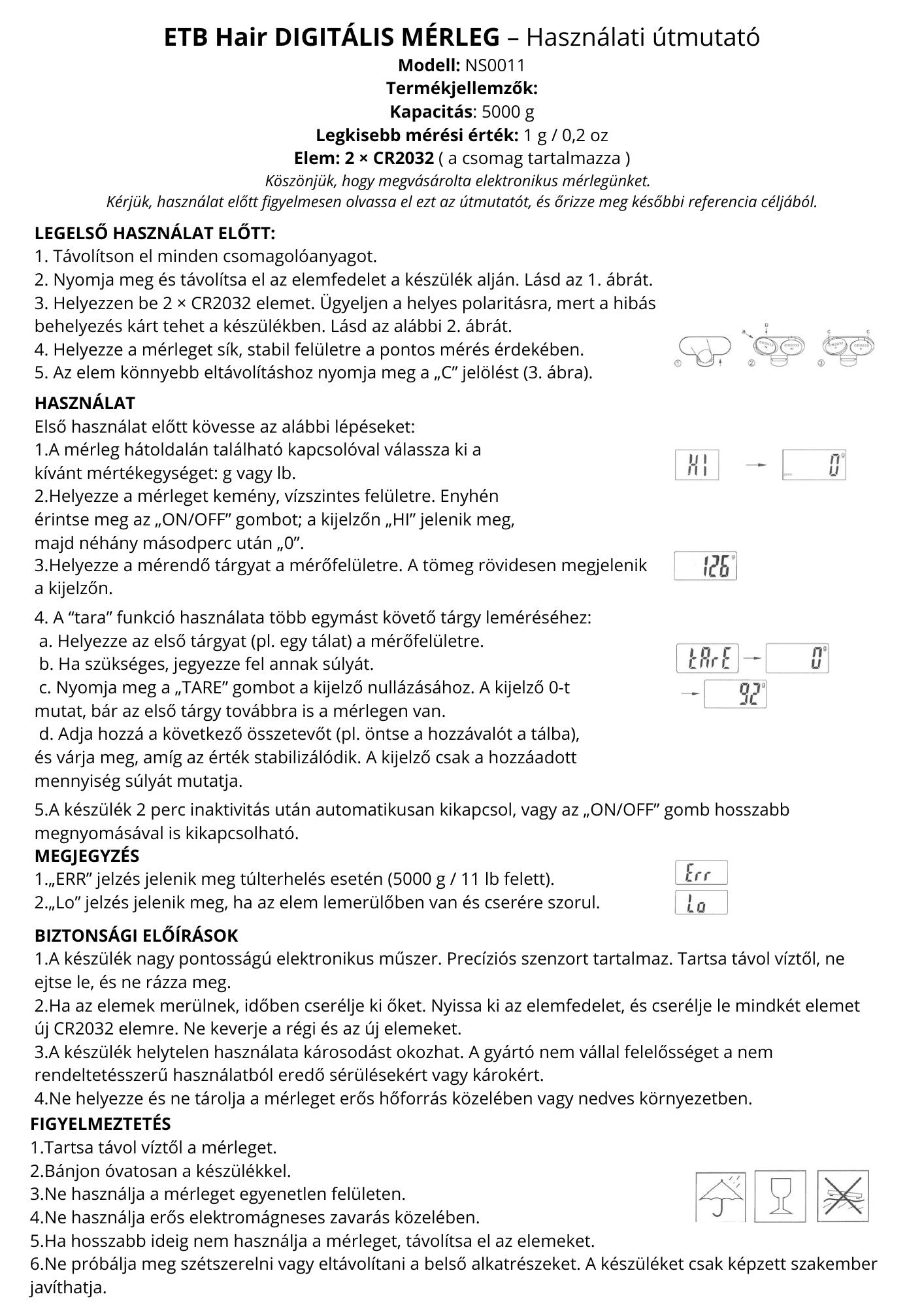 ETB Hair Glass Scale for Accurate Measurements Max 5kg