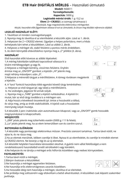 ETB Hair Glass Scale for Accurate Measurements Max 5kg