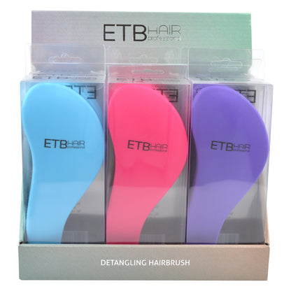 ETB HAIR PROFESSIONAL DETANGLING BRUSHES COLLECTION PINK, BLUE, LAVENDER, MIX, 9 PCS
