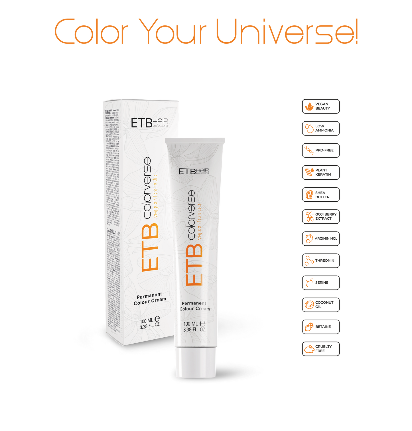 ETB HAIR COLORVERSE CATALOG PROFESIONAL DE CULORI, 117 NUANȚE